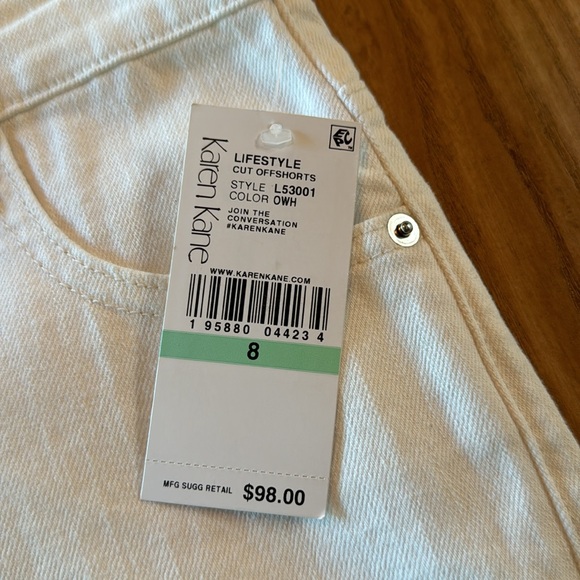 NWT Karen Kane Denim Cutoffs. Size 8. - Picture 2 of 4
